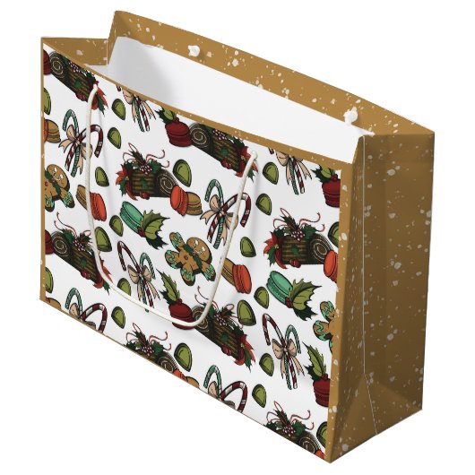 Feestelijke Snoepjes Groot Cadeauzakje (Voorkant Gekanteld)