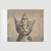 Feestelijke Snorharen: Vintage Kittens Decoupage Tissuepapier (Voorkant)