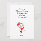 Feestelijke Snowflake Christmas Kaart (Achterkant)