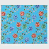 Feestelijke Snowflake Christmas Wrapping Paper Cadeaupapier (Vlak)