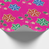 Feestelijke Snowflake Christmas Wrapping Paper Cadeaupapier (Hoek)