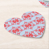 Feestelijke Snowflake Drink Coasters Kartonnen Onderzetters (Gekanteld)