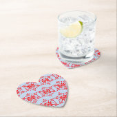 Feestelijke Snowflake Drink Coasters Kartonnen Onderzetters (Insitu)