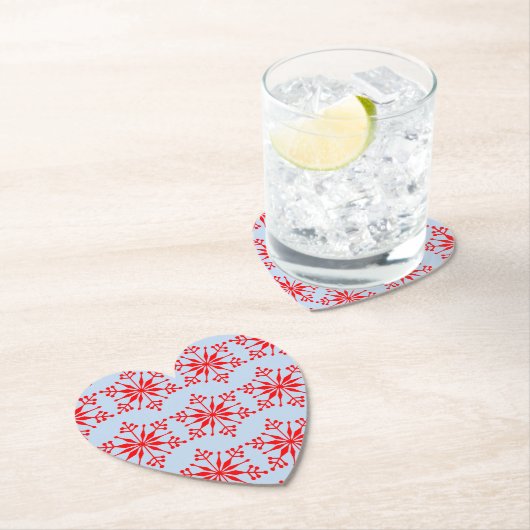 Feestelijke Snowflake Drink Coasters Kartonnen Onderzetters (Insitu)