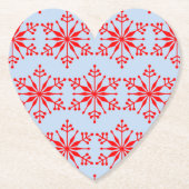 Feestelijke Snowflake Drink Coasters Kartonnen Onderzetters (Voorkant)
