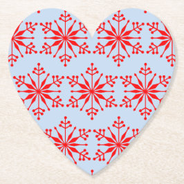 Feestelijke Snowflake Drink Coasters Kartonnen Onderzetters