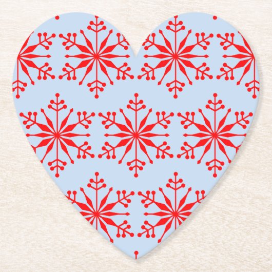 Feestelijke Snowflake Drink Coasters Kartonnen Onderzetters (Voorkant)