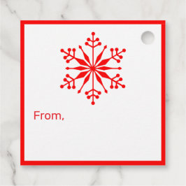 Feestelijke Snowflake Gift Label. Bedankjes Labels