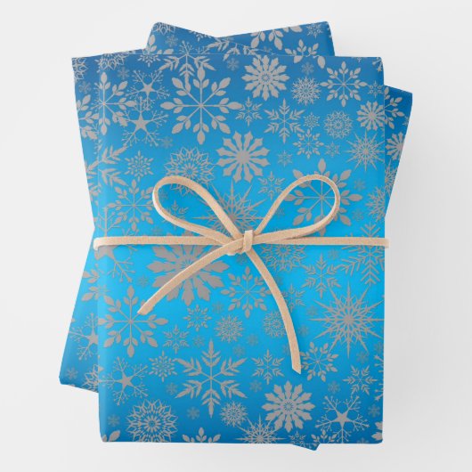 Feestelijke Snowflake Gift Wrap Sheets Inpakpapier Vel (In situ)
