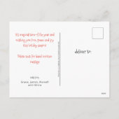 Feestelijke Snowglobe Foto Kerstvreugde Feestdagenkaart (Achterkant)