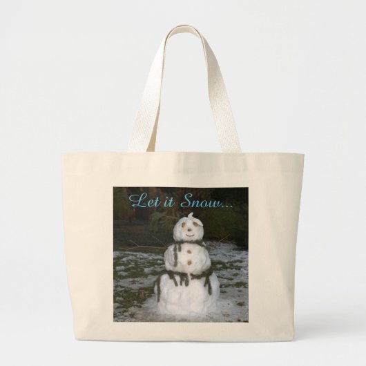 Feestelijke Snowman Canvas tas (Voorkant)