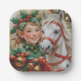 Feestelijke Snowman Familie Kerst Collectie Papieren Bordje