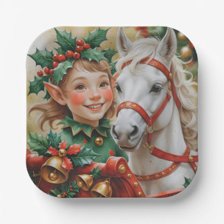Feestelijke Snowman Familie Kerst Collectie Papieren Bordje