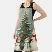 Feestelijke Snowman Familie Kerst Collectie Schort (Insitu)