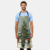 Feestelijke Snowman Familie Kerst Collectie Schort (Gedragen)