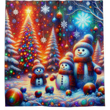 "Feestelijke Snowman Familieportret"