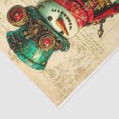 Feestelijke Snowman Steampunk Vibe BL1 Decoupage Tissuepapier (Detail)
