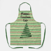 feestelijke snowy kerstboom gepanaliseerd schort (Voorkant)