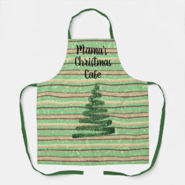 feestelijke snowy kerstboom gepanaliseerd schort