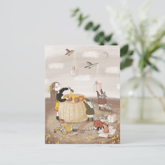 Feestelijke soep van Alexandra Dikaia Briefkaart (Staand voorkant)