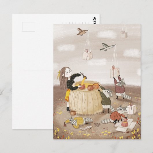 Feestelijke soep van Alexandra Dikaia Briefkaart (Voorkant / Achterkant)