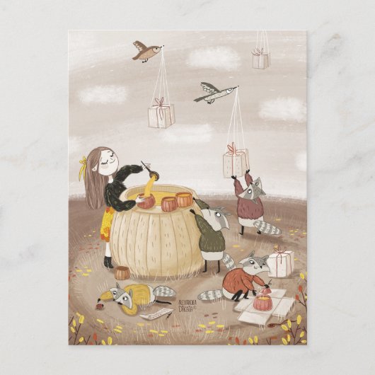 Feestelijke soep van Alexandra Dikaia Briefkaart (Voorkant)