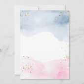 Feestelijke Sokken Floral Christmas Gender Reveal  Kaart (Achterkant)