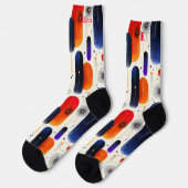 Feestelijke Sokken met Abstract rood, Sinaasappel (Links)