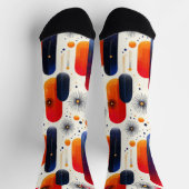 Feestelijke Sokken met Abstract rood, Sinaasappel (Top)