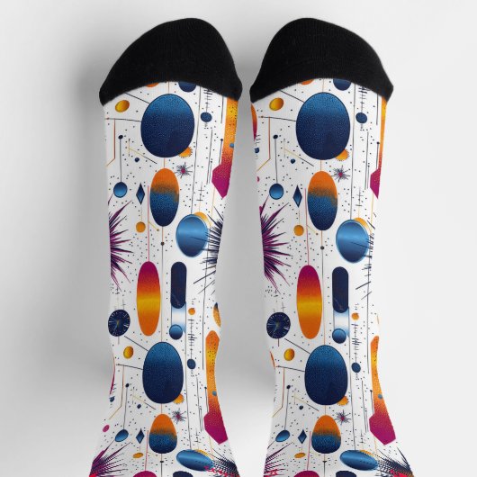 Feestelijke Spark Burst Sokken met Gradient Shapes (Top)
