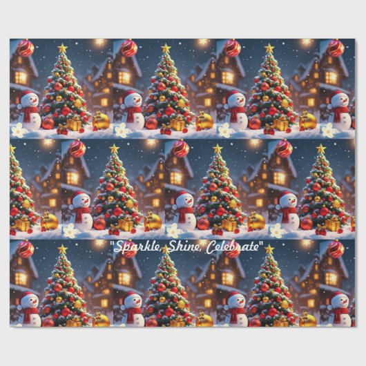 "Feestelijke Sparkle" Cadeaupapier (Vlak)