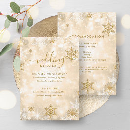 Feestelijke Sparkle Gold Winter Wedding Details Ka Kaart