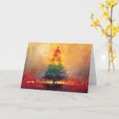 Feestelijke Spectrum Kerstmis Kaart (Gele Bloem)