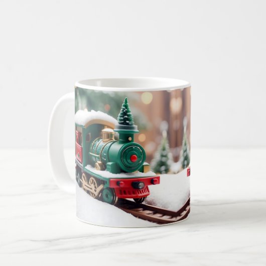 Feestelijke Speelgoed Train Mok (Voorkant links)