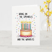 Feestelijke Spikkels Kaart (Gele Bloem)