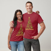 Feestelijke Spinnen Kerstboom T-shirt (Unisex)