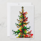 Feestelijke Splash Kerstboom Feestdagenkaart (Achterkant)