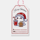 Feestelijke spook kerstcadeau tags cadeaulabel (Voorkant)