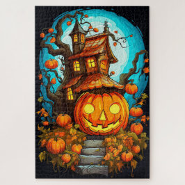 Feestelijke spookboomhut | Happy Halloween Legpuzzel