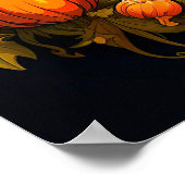 Feestelijke spookboomhut | Happy Halloween Poster (Hoek)