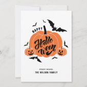 Feestelijke Spooky Pumpkins Happy Halloween Feestdagenkaart (Voorkant)