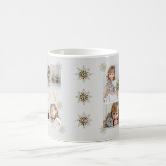 Feestelijke sprankelende gouden vreugde Kerstmis F Magische Mok (Center)