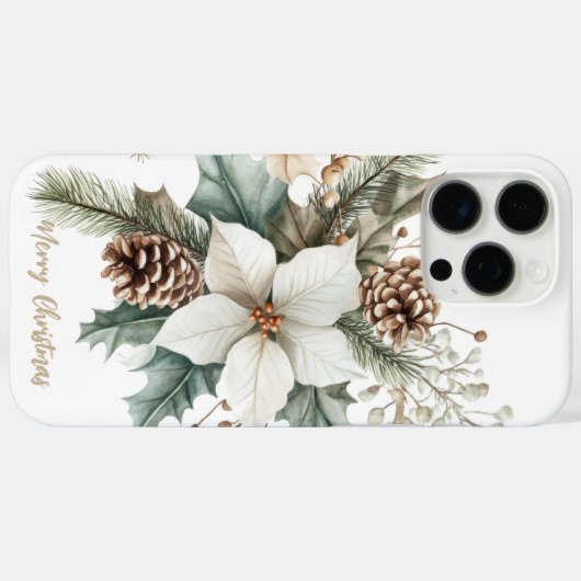 Feestelijke sprankelende kerstbloem Case-Mate iPhone case (Achterkant (horizontaal))