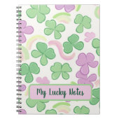 Feestelijke St. Paddy's Light Green & Rainbow Patt Notitieboek (Voorkant)