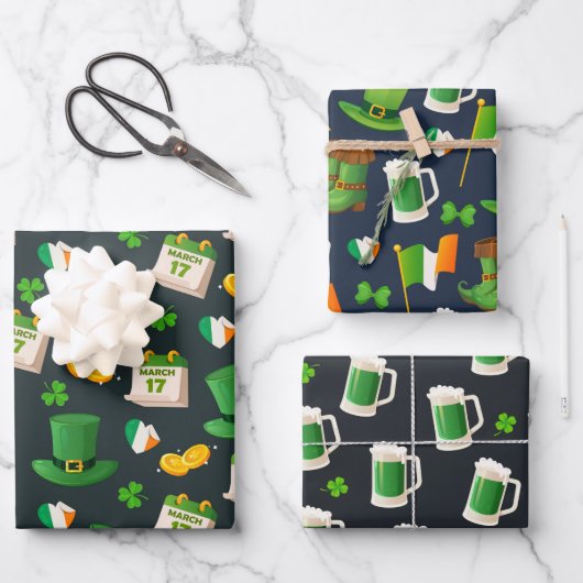 Feestelijke St. Patrick's Dag  Inpakpapier Vel (Voorkant)