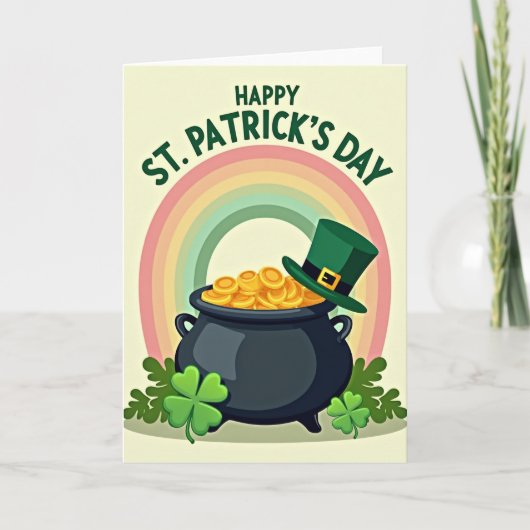 Feestelijke St. Patrick's Dag Kaart (Voorkant)