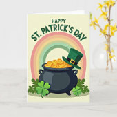 Feestelijke St. Patrick's Dag Kaart (Gele Bloem)