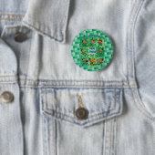 Feestelijke St. Patrick's Day "Feestkabouters" Ronde Button 5,7 Cm (In situ)