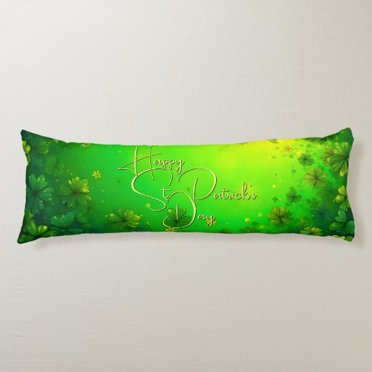 Feestelijke St. Patrick's Day Groeten Lichaamskussen (Voorkant)