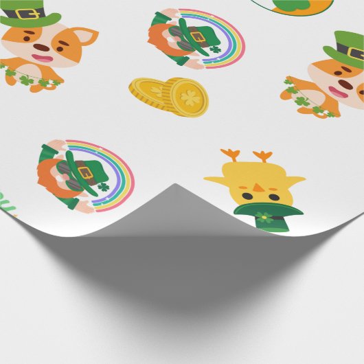 Feestelijke St. Patrick's Day inpakpapier (Hoek)